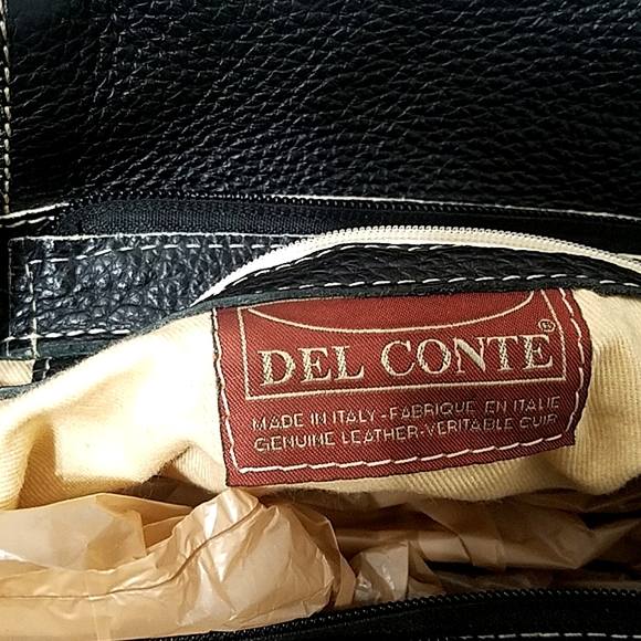 Del Conte black pebbled leather satchel - Picture 12 of 13